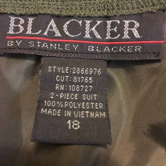 🚫SOLD🚫Stanley Blacker Fully Lined 2 Piece Suit S - Picture 6 of 6